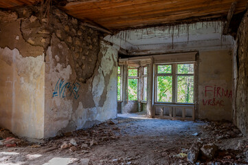 Wall Mural - Exploring the Abandoned Beocin Manor A Hauntingly Beautiful Look into Serbia's Rich History