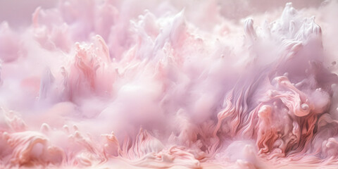 Wall Mural - abstract wave smoke liquid substance in soft pastel colors during sunset, soft focus background with