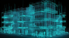 Innovative BIM Visualization Highlighting The Utilities Of A Building's Systems Generative AI