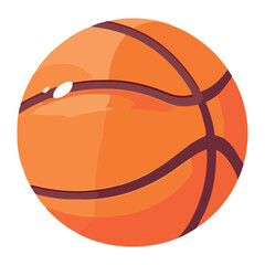 Sticker - Basketball ball on white background