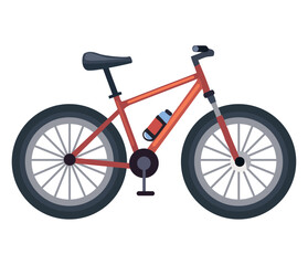 Sticker - Sporty bicycle icon isolated