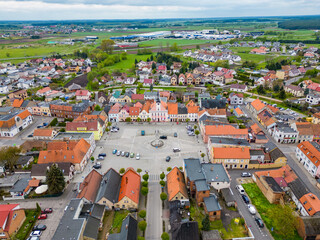 Wall Mural - Rydzyna - view from a drone