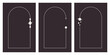 Zestaw trzech prostych ramek wektorowych w minimalistycznym stylu na ciemnym tle. Idealne dla osób ceniących prostotę i elegancję.