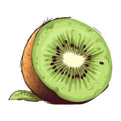 Canvas Print - Fresh organic kiwi slice, healthy summer snack