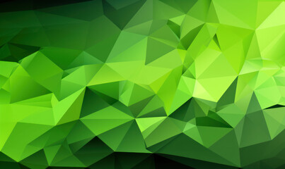 Wall Mural - Abstract lime color background or wallpaper with polygons, triangles or concave geometries, Generative AI