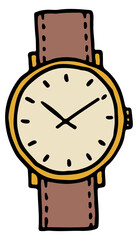 Wall Mural - vintage wrist watch icon. retro hand clock