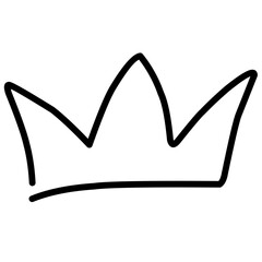 Sticker - Doodle Crown Vector 