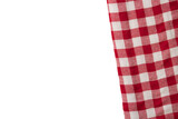 Fototapeta  - Checkered napkin, untucked with transparencies, PNG format