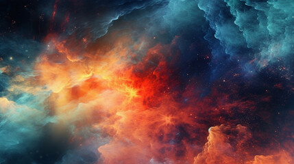 Wall Mural - Generative AI, an abstract background image with a cosmic theme