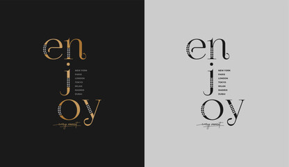 enjoy every moment typography slogan for t shirt printing, tee graphic design.