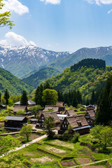 World heritage site Gokayama Ainokura Village at Toyama, Japan.