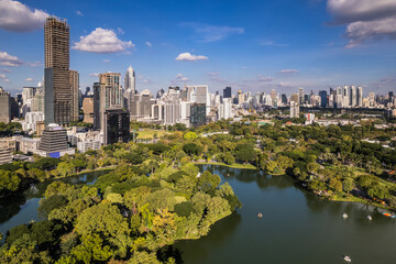 Aerial view of the Thailand landmarks