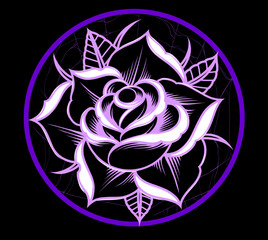 Purple & Black Rose