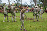Fototapeta Morze - Mudmen tribe at a festival near Mount Hagen in Papua New Guinea.