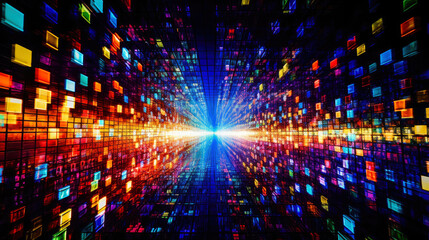 Internet technology global connection for business and digital marketing, finance, and banking. Big data online network. Generative AI