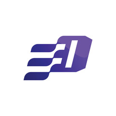 Poster - Dynamic alphabet D logo