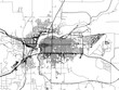 Vector road map of the city of  Great Falls Montana in the United States of America on a white background.