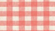 Red and white checkered tablecloth design. Generative ai composite.
