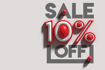 Wall Mural - 10% OFF Sale Discount Banner. Discount offer price tag.