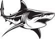 Shark, angry shark vector Illustration, SVG