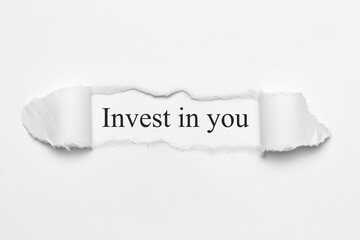 Wall Mural - Invest in you	