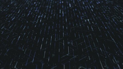 Wall Mural - abstract digital data hitech background/ 4k animation of an abstract high technology wallpaper backg