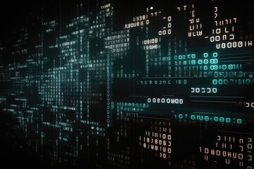 Abstract binary code background. Technology and science concept