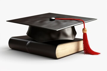 Sticker - grad cap isolated on white background. Generated by AI