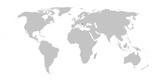Fototapeta  - Map of the world with the country of Bosnia and Herzegovina highlighted in grey.