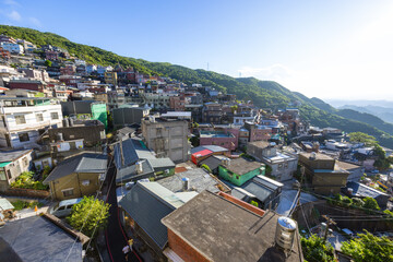 Canvas Print - Jiufen village on the mountain in Taiwan