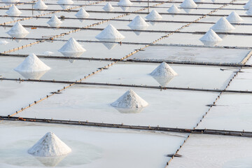 Wall Mural - Salt Farm, salt pile in Tainan, Taiwan