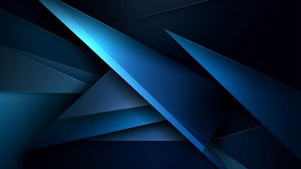 Wall Mural - dark blue modern background for design. geometric shape. triangles, diagonal lines. gradient. abstra