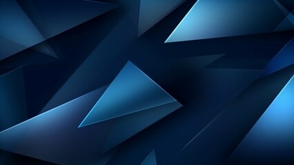 Wall Mural - dark blue modern background for design. geometric shape. triangles, diagonal lines. gradient. abstra