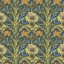 Victorian Vintage Floral And Botanical Seamless Pattern Wallpaper