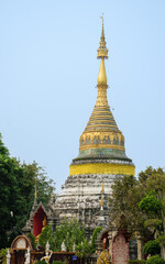 Wall Mural - Wat Buppharam temple at Chiang Mai in Thailand.