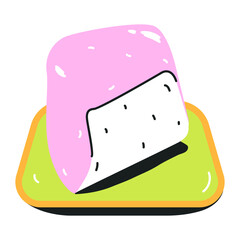 Poster - Attractive flat icon of sponge cake  