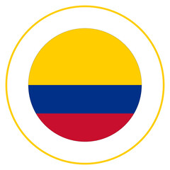 Wall Mural - Flag of Colombia in round circle