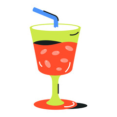 Sticker - Pack of Drinks Flat Icons 

