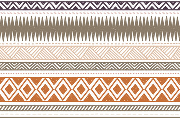 Wall Mural - Ethnic vector seamless pattern. Tribal geometric background, boho motif, maya, aztec ornament illustration. rug textile print texture