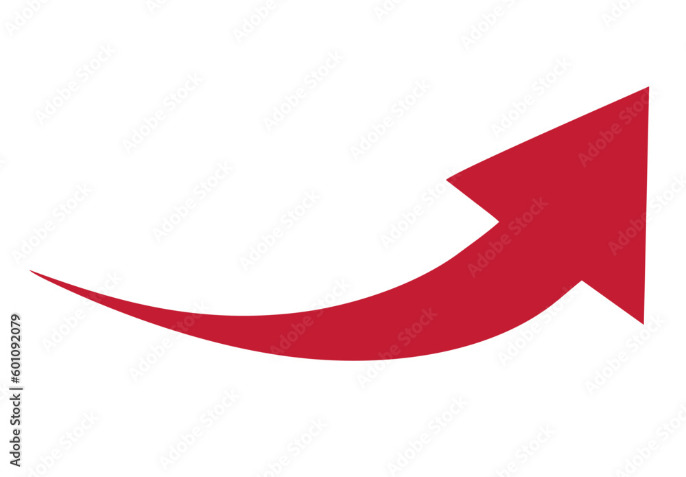 Red arrow icon png isolated on transparent background. flat style ...