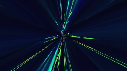 Poster - flying through line space loop tunnel. abstract neon glowing background animation