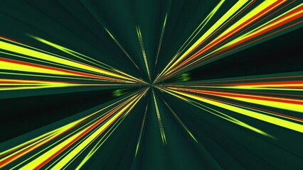 Poster - flying through line space loop tunnel. abstract neon glowing background animation
