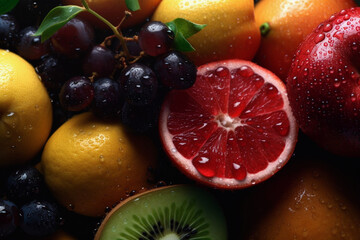 Wall Mural - Fresh Fruits. Ai generative