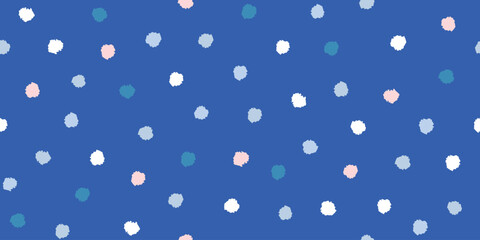Colourful polka dot seamless pattern. Vector illustration for background, card, invitation, banner, social media post, poster, mobile apps, advertising.