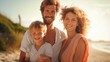 © Oliver - Happy family hugging on a sunny beach