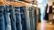 Denim Jeans or Pants in a Boutique Clothing Store