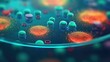 Macro Close-Up Shot of Bacteria and Virus Cells