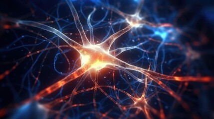 3D rendered illustration of neurons in the brain