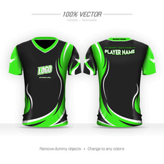 Wall Mural - Esport Jersey Design with Dummy Logo and Sponsorship	