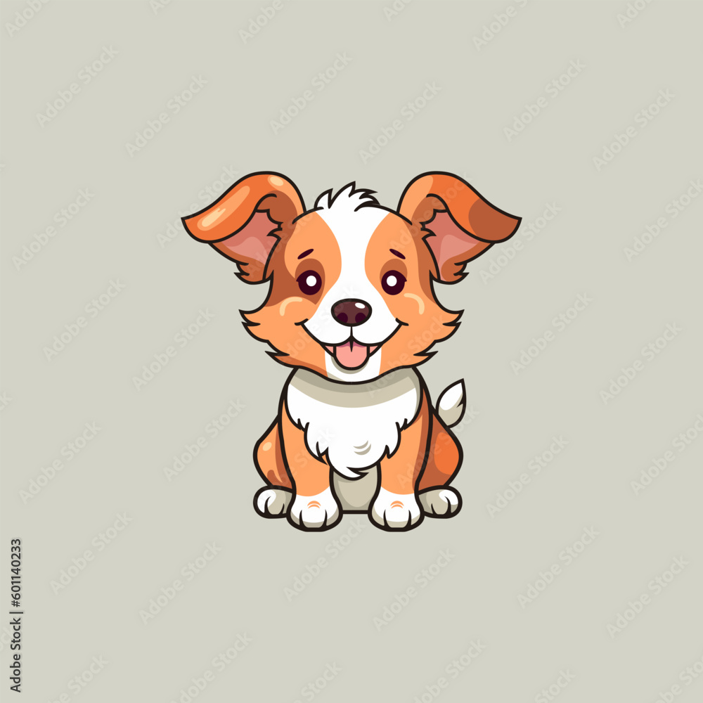 Cute Dog Sitting Cartoon Vector Icon Illustration. Animal Nature Icon ...